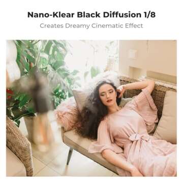 K&F Concept 67mm Black Diffusion 1/8 Filter: Transform Your Images with Professional Softness