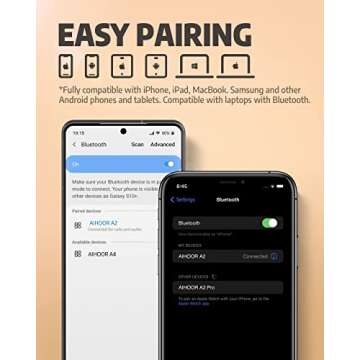 AIHOOR Earbuds with Extra Bass and 30hr Battery Life
