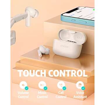 AIHOOR Earbuds with Extra Bass and 30hr Battery Life
