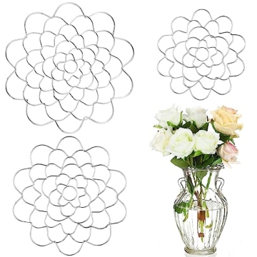 Hotop 3 Pcs Flower Arrangement Holder Floral Grid Flower Frog Tool Wire Stainless Steel Easy Arrange...