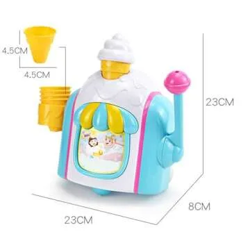 Bath Bubble Machine,Bath Toys for Toddlers,Ice Creams Maker Bubble Machine Bath Toys Bubble Pretend Cake Play Set Water Bathtub Toys,Toy for 3 4 5 6 7 8 Years Old Boys Girls Christmas Birthday Gifts