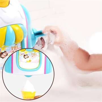 Bath Bubble Machine,Bath Toys for Toddlers,Ice Creams Maker Bubble Machine Bath Toys Bubble Pretend Cake Play Set Water Bathtub Toys,Toy for 3 4 5 6 7 8 Years Old Boys Girls Christmas Birthday Gifts