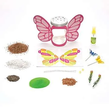 Creativity For Kids Sparkle N' Grow Butterfly Terrarium - Fun & Educational Gardening Kit