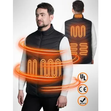 SOLJIKYE Heated Vest for Men - 6 Heating Zones