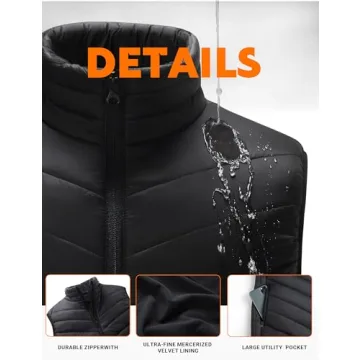 SOLJIKYE Heated Vest for Men - 6 Heating Zones