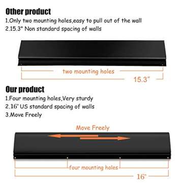 Dirza Bike Storage Rack 68 inch with Bike Tire Wall Protectors Wall Mount Garage Bike Hanger for 6 Bikes Adjustable Bike Hooks for Home indoor Holds Up to 500lbs(6 bike hooks + 6 bike accessory hooks)