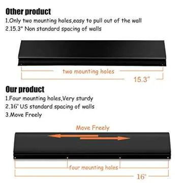 Dirza Bike Storage Rack 68 inch with Bike Tire Wall Protectors Wall Mount Garage Bike Hanger for 6 Bikes Adjustable Bike Hooks for Home indoor Holds Up to 500lbs(6 bike hooks + 6 bike accessory hooks)