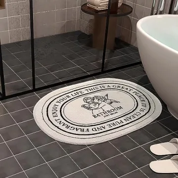 Pinkrin Angel Bathroom Rug - Soft and Non-Slip Bath Mat