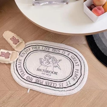 Pinkrin Angel Bathroom Rug - Soft and Non-Slip Bath Mat