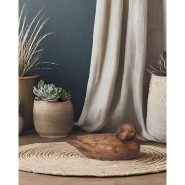 Hymmah Duck Home Decor Statue Rustic Home Decorations for Living Room, Boho Sculpture Resin Animal Collectible Figurines for Indoor Decor