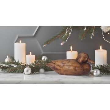 Hymmah Duck Home Decor Statue Rustic Home Decorations for Living Room, Boho Sculpture Resin Animal Collectible Figurines for Indoor Decor