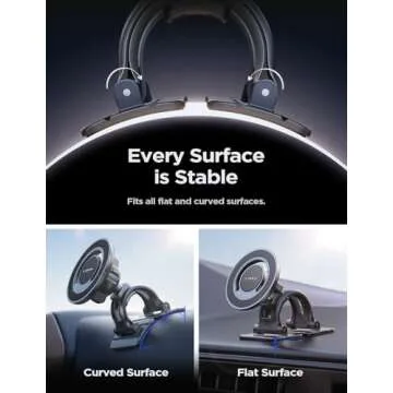 LISEN Fits MagSafe Car Mount Strong Magnetic Phone Holder for iPhone 15, Dashboard Vent iPhone Car Mount Holder Accessories for iPhone 15 12 13 14 Pro