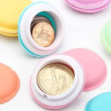 Giant Macaron Case, Coolrunner Macaron Jewelry Box, Macaron Cute Pill Box, Colorful Macaron Jewelry Storage Box, Shape Storage Box Candy Cute Pill Organizer Case Container
