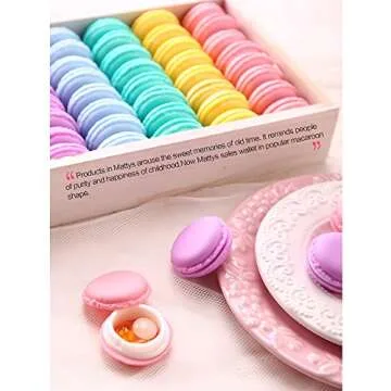 Giant Macaron Case, Coolrunner Macaron Jewelry Box, Macaron Cute Pill Box, Colorful Macaron Jewelry Storage Box, Shape Storage Box Candy Cute Pill Organizer Case Container