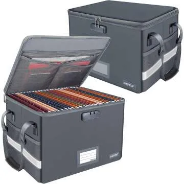 Fireproof Document Storage Box with Lock - 2 Pack