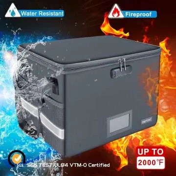 Fireproof Document Storage Box with Lock - 2 Pack