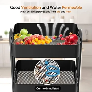 Heavy Duty Utility Rolling Cart with Lockable Wheels | Ceayell