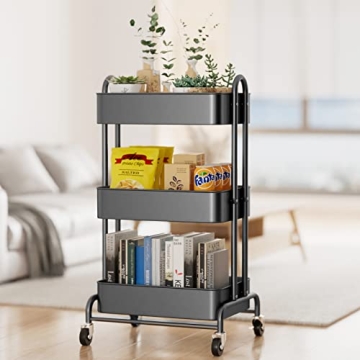 Heavy Duty Utility Rolling Cart with Lockable Wheels | Ceayell