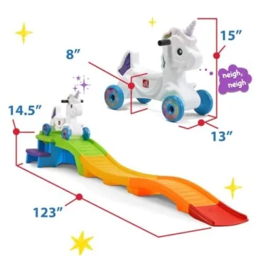 Step2 Unicorn Roller Coaster Toy for Kids Ages 2-5