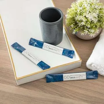 Bold Mint GO Travel Size Mouthwash Packets - Bulk Individual Mini Mouthwash Packets - Perfect Travel Size Toiletries for Guest Bathrooms - Alternative to Breath Strips and Spray, Alcohol and Dye Free