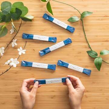 Bold Mint GO Travel Size Mouthwash Packets - Bulk Individual Mini Mouthwash Packets - Perfect Travel Size Toiletries for Guest Bathrooms - Alternative to Breath Strips and Spray, Alcohol and Dye Free