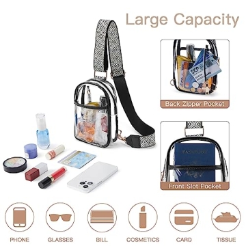 Telena Clear Bag for Events - Stadium Crossbody Bag