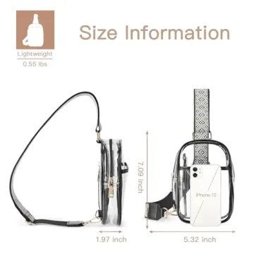 Telena Clear Bag for Events - Stadium Crossbody Bag