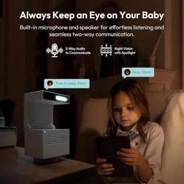 psync Genie S 2.7K HD Indoor Security Camera with 6X Zoom, 2-Way Audio, Privacy Protection, Motion Tracking for Baby & Pet, 350° Pan & 135° Tilt, 32GB Local Storage, Compatible with Alexa