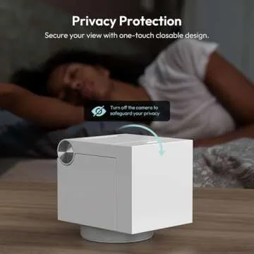 psync Genie S 2.7K HD Indoor Security Camera with 6X Zoom, 2-Way Audio, Privacy Protection, Motion Tracking for Baby & Pet, 350° Pan & 135° Tilt, 32GB Local Storage, Compatible with Alexa