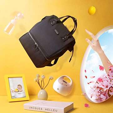 GOGOSO Breast Pump Bag Backpack, Pumping Bags with Cooler for Work Mom Breast Pump Carrying Diaper B...