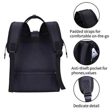 GOGOSO Breast Pump Bag Backpack, Pumping Bags with Cooler for Work Mom Breast Pump Carrying Diaper Bag Baby Shower Gifts（No Include Ice Pack）