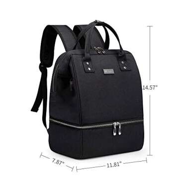 GOGOSO Breast Pump Bag Backpack, Pumping Bags with Cooler for Work Mom Breast Pump Carrying Diaper Bag Baby Shower Gifts（No Include Ice Pack）