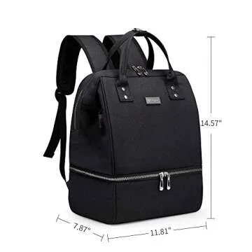 GOGOSO Breast Pump Bag Backpack, Pumping Bags with Cooler for Work Mom Breast Pump Carrying Diaper Bag Baby Shower Gifts（No Include Ice Pack）