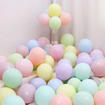 100pcs 10 Inch Macaron pastel Color Latex Balloon for Birthday Party Decoration Baby Shower Supplies Wedding Ceremony Balloon Arch Balloon Tower