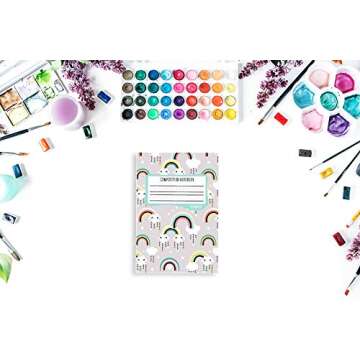 Primary Composition Notebook: Kindergarten 1st & 2nd Grade Primary Journal for Boys & Girls: Cute Rainbows (Draw & Write Grades K-2) 0588