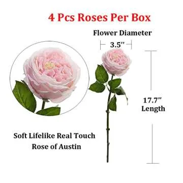 Elegant YalzoneMet 3.5'' Big Bloom Artificial Roses
