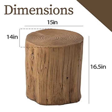 COSIEST Outdoor Faux Wood End Table for All Spaces