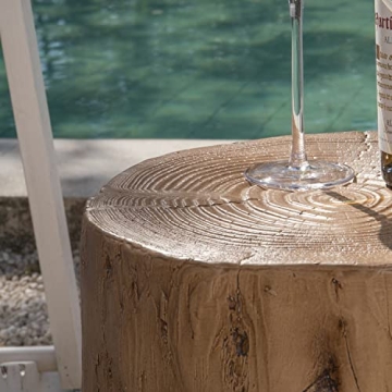 COSIEST Outdoor Faux Wood End Table for All Spaces