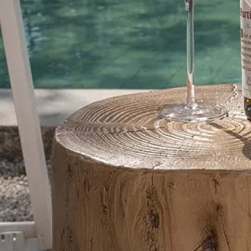 COSIEST Outdoor Faux Wood End Table for All Spaces