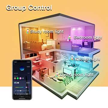 DAYBETTER Tuya Smart Light Bulbs, RGBCW Wi-Fi Color Changing Led Bulbs Compatible with Alexa & Google Home Assistant, A19 E26 9W 800LM Multicolor Led Light Bulb, No Hub Required, Light Bulbs 4 Pack