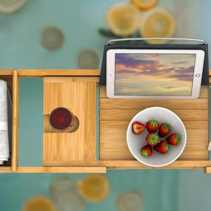 Bamboo Bath Caddy Tray - Adjustable & Luxurious
