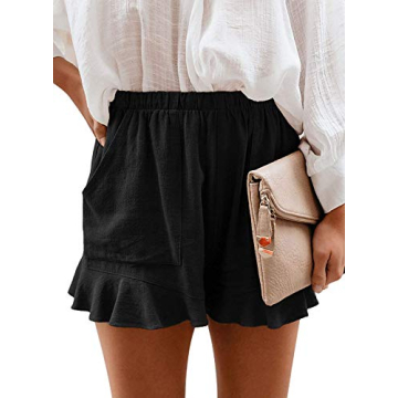 Mosucoirl Women's Comfy Elastic Waist Shorts - Summer Beach Essential