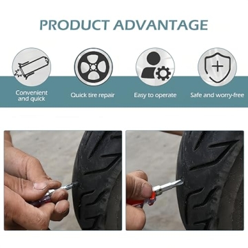 Bawkars Tire Repair Rubber Nail Kit for Quick Puncture Fixes