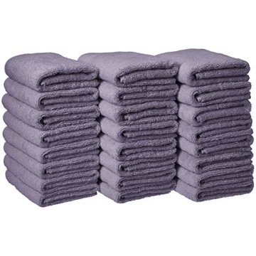 Amazon Basics Cotton Hand Towel - Lavender 24-Pack