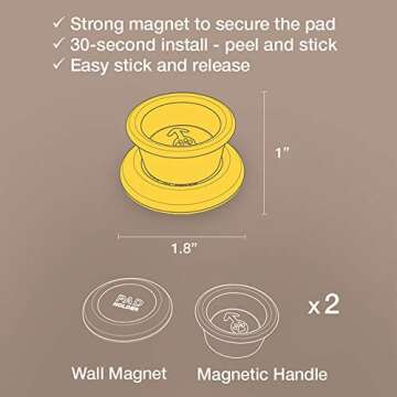 Petzy Pee Pad Holder for dogs (Pack of 2) | Potty Training for Leg-Lifting Dogs & Marking in the House | Any Size Puppy Pads (XL-SM) | Magnet: Easy Stick & Release, Better than Pee Pad Tray with Walls