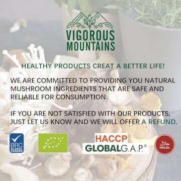 VIGOROUS MOUNTAINS Dried Woodear Mushrooms for Cooking, Chewy Texture Dry Black Fungus for Soup Stir-fries Salads , 木耳 5 oz, 141.7 g