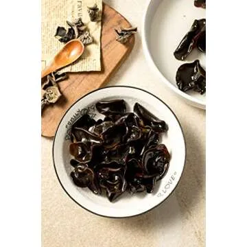 VIGOROUS MOUNTAINS Dried Woodear Mushrooms for Cooking, Chewy Texture Dry Black Fungus for Soup Stir-fries Salads , 木耳 5 oz, 141.7 g
