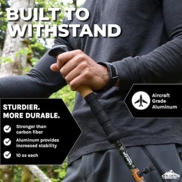 Lightweight Aluminum Trekking Poles with Adjustable Locks
