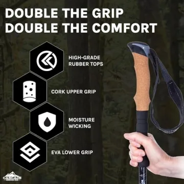 Lightweight Aluminum Trekking Poles with Adjustable Locks