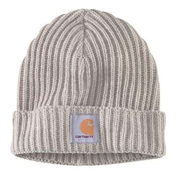 Carhartt Women's Warm Rib Knit Beanie in Cream Color